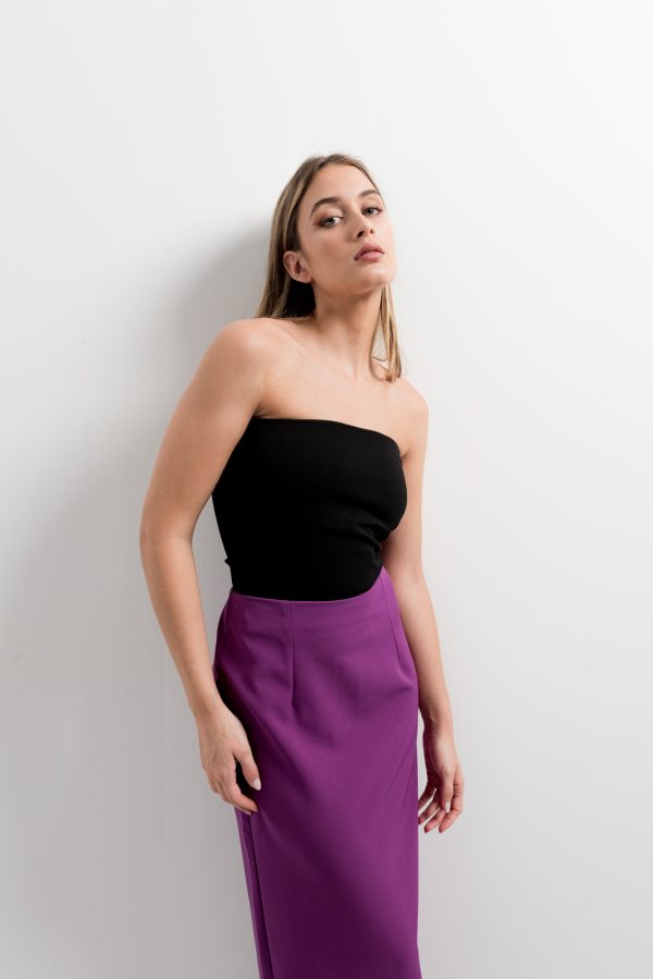 FALDA MIDI ABERTURA TRASERA - Imagen 2