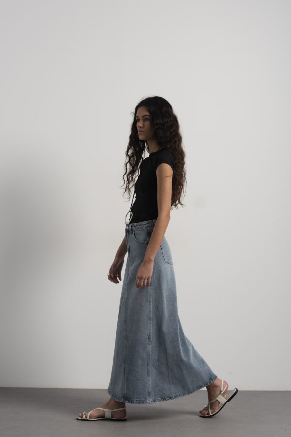 FALDA LARGA DENIM - Imagen 2