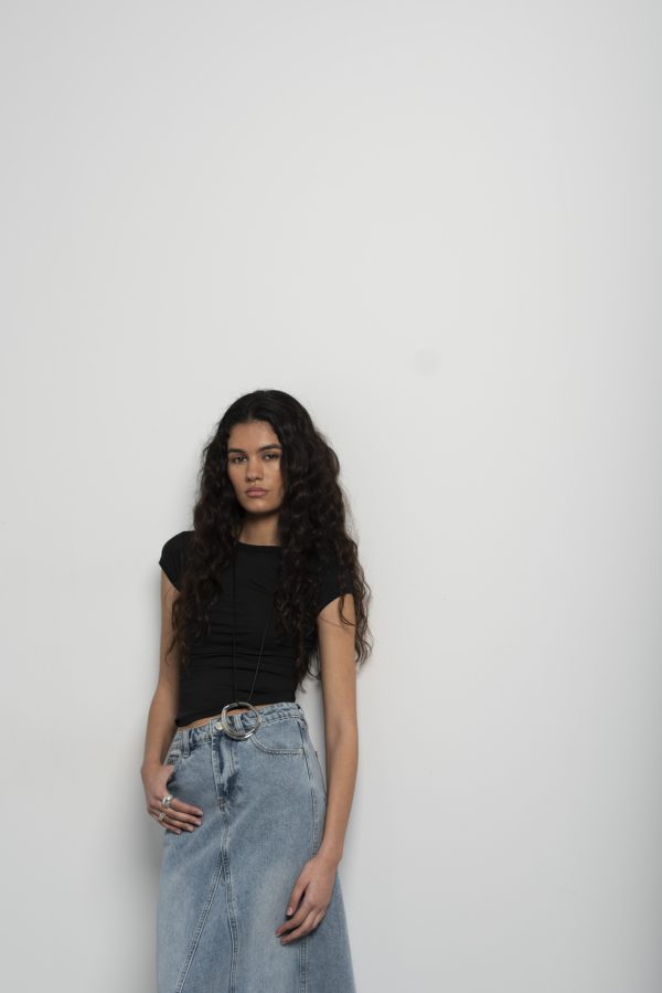 FALDA LARGA DENIM - Imagen 3