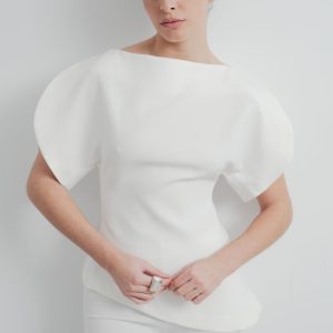 TOP MANGA ABULLONADA BLANCO