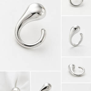 Gota Escultural Silver (Minimalista, orgánico y en súper tendencia)