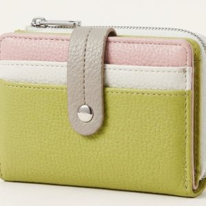 Cartera Billetera Pastel Color-Block