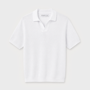 POLO TRICOT ESTRUCTURA BLANCO