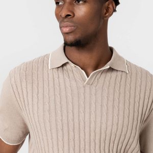 POLO TRICOT NUDOS BEIGE