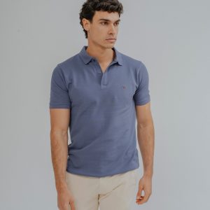 POLO BÁSICO REGULAR FIT AZUL