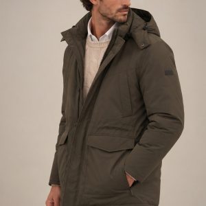 PARKA CON CAPUCHA VERDE
